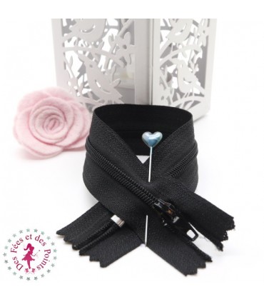 Fermeture éclair - 20 cm - Noir