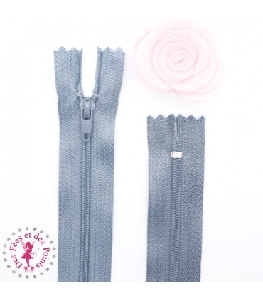 Fermeture éclair - 20 cm - Gris