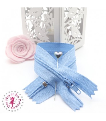 Fermeture éclair - 20 cm - Bleu Clair