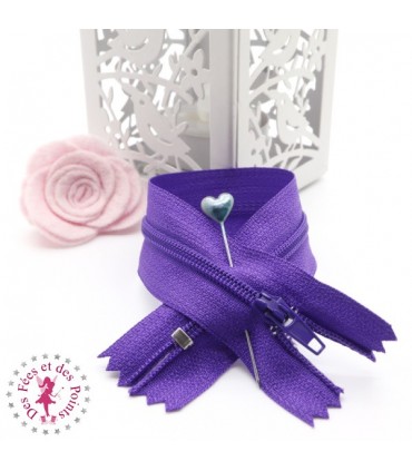 Fermeture éclair - 20 cm - Violet