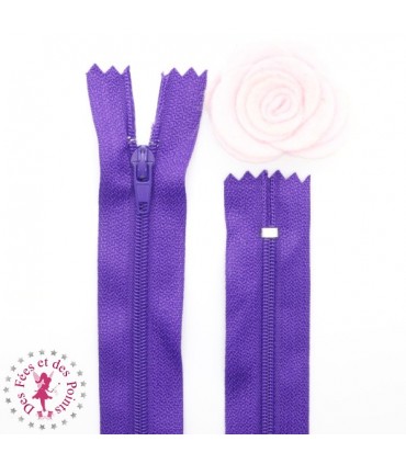Fermeture éclair - 20 cm - Violet