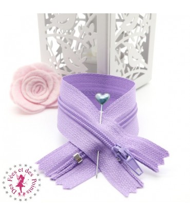 Fermeture éclair - 20 cm - Mauve