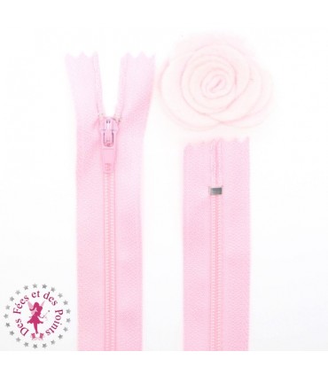Fermeture éclair - 20 cm - Rose