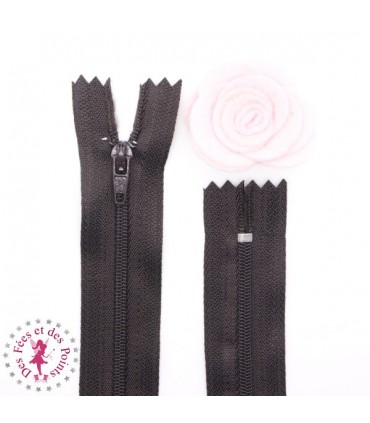 Fermeture éclair - 20 cm - Café