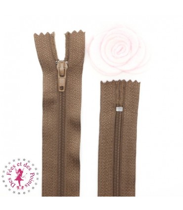 Fermeture éclair - 20 cm - Chocolat