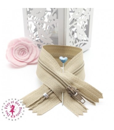 Fermeture éclair - 20 cm - Sable