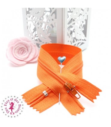 Fermeture éclair - 20 cm - Orange
