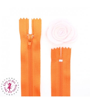 Fermeture éclair - 20 cm - Orange