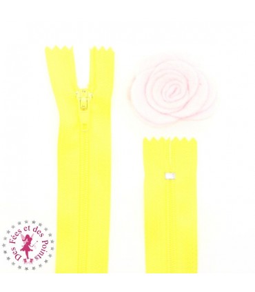 Fermeture éclair - 20 cm - Jaune