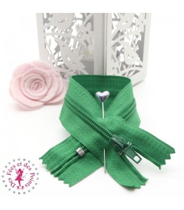 Fermeture éclair - 20 cm - Vert