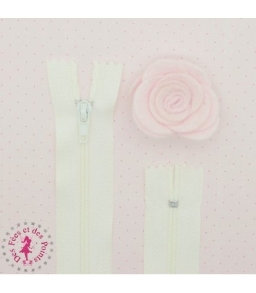 Fermeture éclair - 20 cm - Ecru