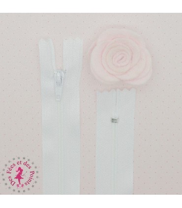 Fermeture éclair - 20 cm - Blanc