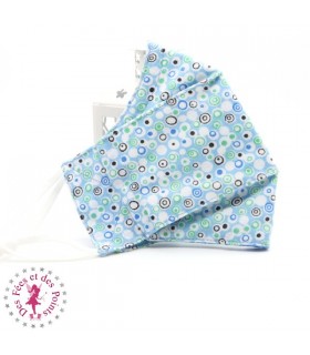 Masque de protection Anti buée - Bulles bleues - Taille L - Homme