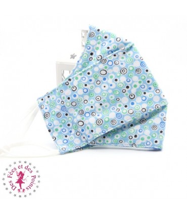 Masque de protection Anti buée - Bulles bleues - Taille L - Homme