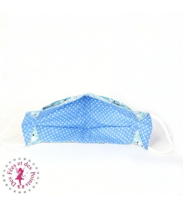 Masque de protection Anti buée - Bulles bleues - Taille L - Homme