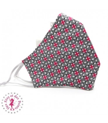 Masque de protection avec poche pour filtre - Geometric - Taille L - Homme