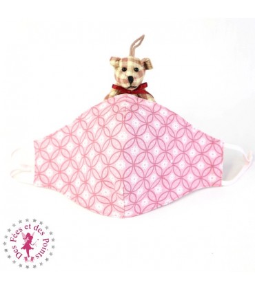 Masque de protection avec poche pour filtre - Pink Lady - Taille M - Femme/Ado