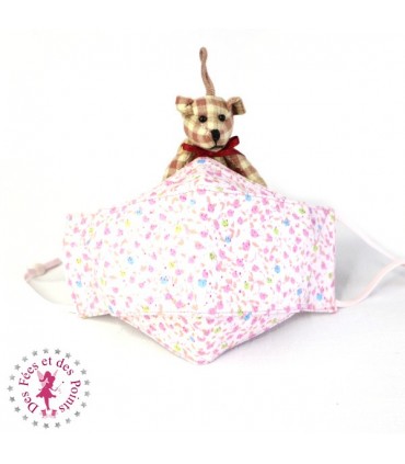Masque de protection Anti buée - Mini Fleurs - Taille M - Femme/Ado