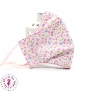 Masque de protection Anti buée - Mini Fleurs - Taille M - Femme/Ado
