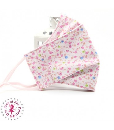 Masque de protection Anti buée - Mini Fleurs - Taille M - Femme/Ado