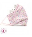 Masque de protection Anti buée - Mini Fleurs - Taille M - Femme/Ado