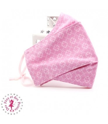 Masque de protection Anti buée - Grafic Rose - Taille M - Femme/Ado