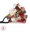 Masque de protection avec poche pour filtre - Chats - Taille M - Femme/Ado