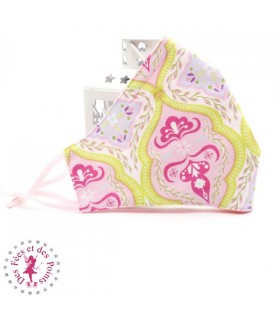 Masque de protection avec poche pour filtre - Jardin indien - Taille M - Femme/Ado