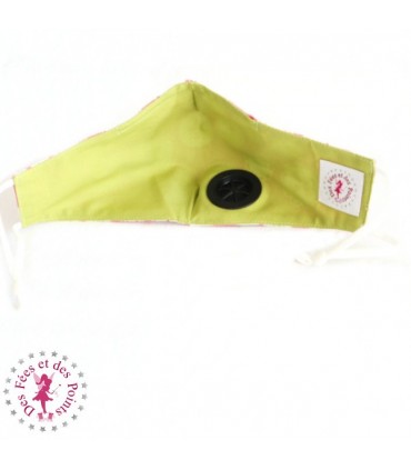 Masque de protection avec valve respiratoire - Flower Lace - Taille M - Femme/Ado