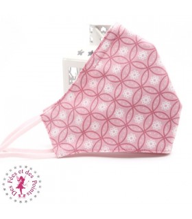 Masque de protection avec poche pour filtre - Pink Lady - Taille M - Femme/Ado