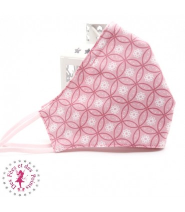 Masque de protection avec poche pour filtre - Pink Lady - Taille M - Femme/Ado