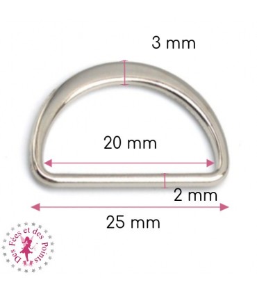 Anneau D Etrier -  20 mm - Argent