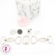 Set Mousquetons et Anneaux D pour sangle - 2.5 cm - Argent