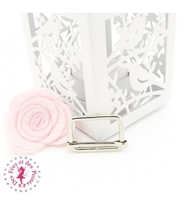 Set Mousquetons et Anneaux D pour sangle - 2.5 cm - Argent