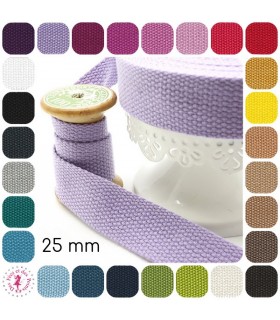Sangle coton - 25 mm - 27 couleurs