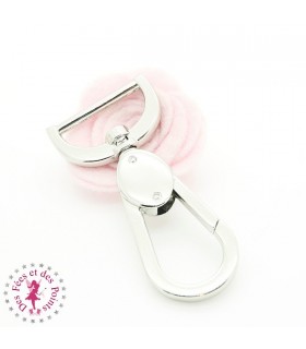 Mousqueton pivotant - 65 mm - Argent