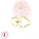 Mousqueton pivotant Coeur Boucle D - 44 mm - Or