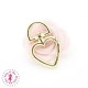 Mousqueton pivotant Coeur Boucle D - 44 mm - Or