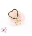 Mousqueton pivotant Coeur Boucle ronde - 41 mm - Or