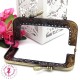 Fermoir métallique rectangulaire - Embossage fleuri - 9.5 cm - Bronze antique