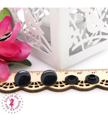 Pressions KAM - Rondes T3 Brillantes - Noir - B5