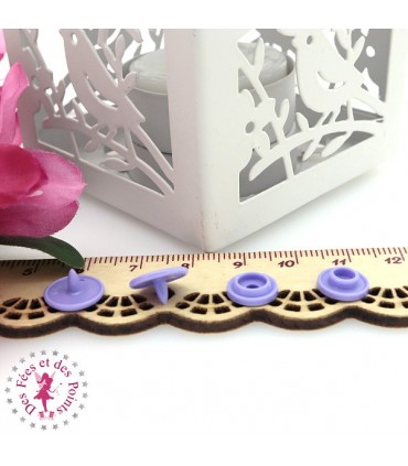 Pressions KAM - Rondes T3 Brillantes - Lavande - B28