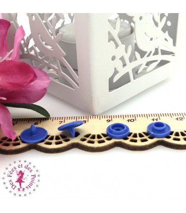 Pressions KAM - Rondes T3 Brillantes - Bleu Roi - B16