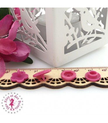 Pressions KAM - Fleurs - Framboise D312