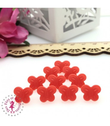 Pressions KAM - Papillons - Rouge Orangé - B1