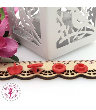 Pressions KAM - Papillons - Rouge Orangé - B1