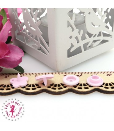 Pressions KAM - Papillons - Rose Bébé - B18