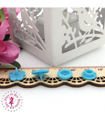 Pressions KAM - Papillons - Bleu Océan - D327