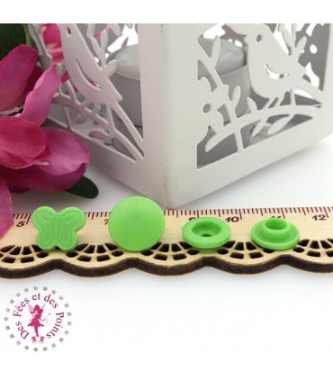 Pressions KAM - Papillons - Vert Printemps - B14