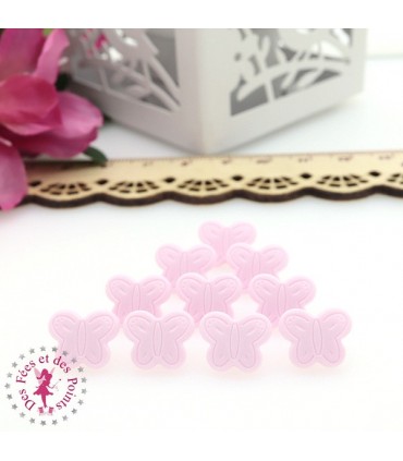 Pressions KAM - Papillons - Rose Bébé - B18